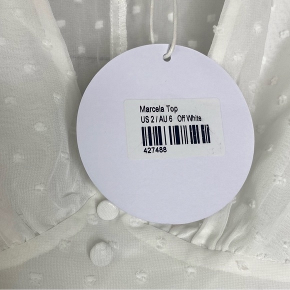 Princess Polly white polka dot Marcela top size 2 - Picture 5 of 6